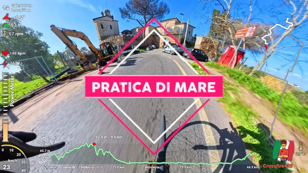 A Tutta Velocità verso Pratica di Mare 🚴‍♂️ Discesa da Brividi!