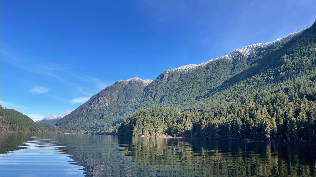Fishing buntzen lake for stock trout. #britishcolumbia #fishing #mountains #troutfishing #hiking 