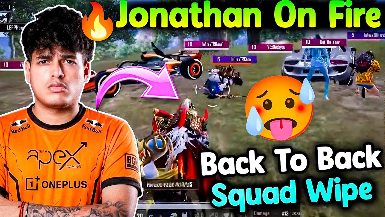 🇮🇳Jonathan On Fire🔥 Back To Back Squad Wipes🥵 Team Jonathan Vs Team Punkk🥶