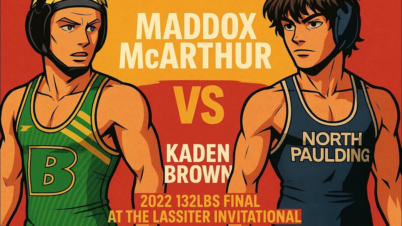 Maddox Mcarthur Buford vs Kaden Brown North Paulding 132lbs Final at the Lassiter Invitational