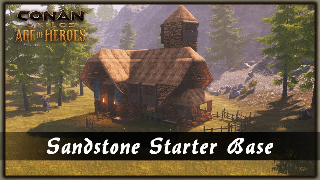 HOW TO BUILD A SANDSTONE STARTER BASE [SPEED BUILD] - CONAN EXILES