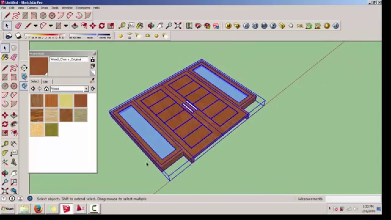 tutorial sketchup, membuat pintu dan jendela menggunakan google sketchup gambar import dari autocad