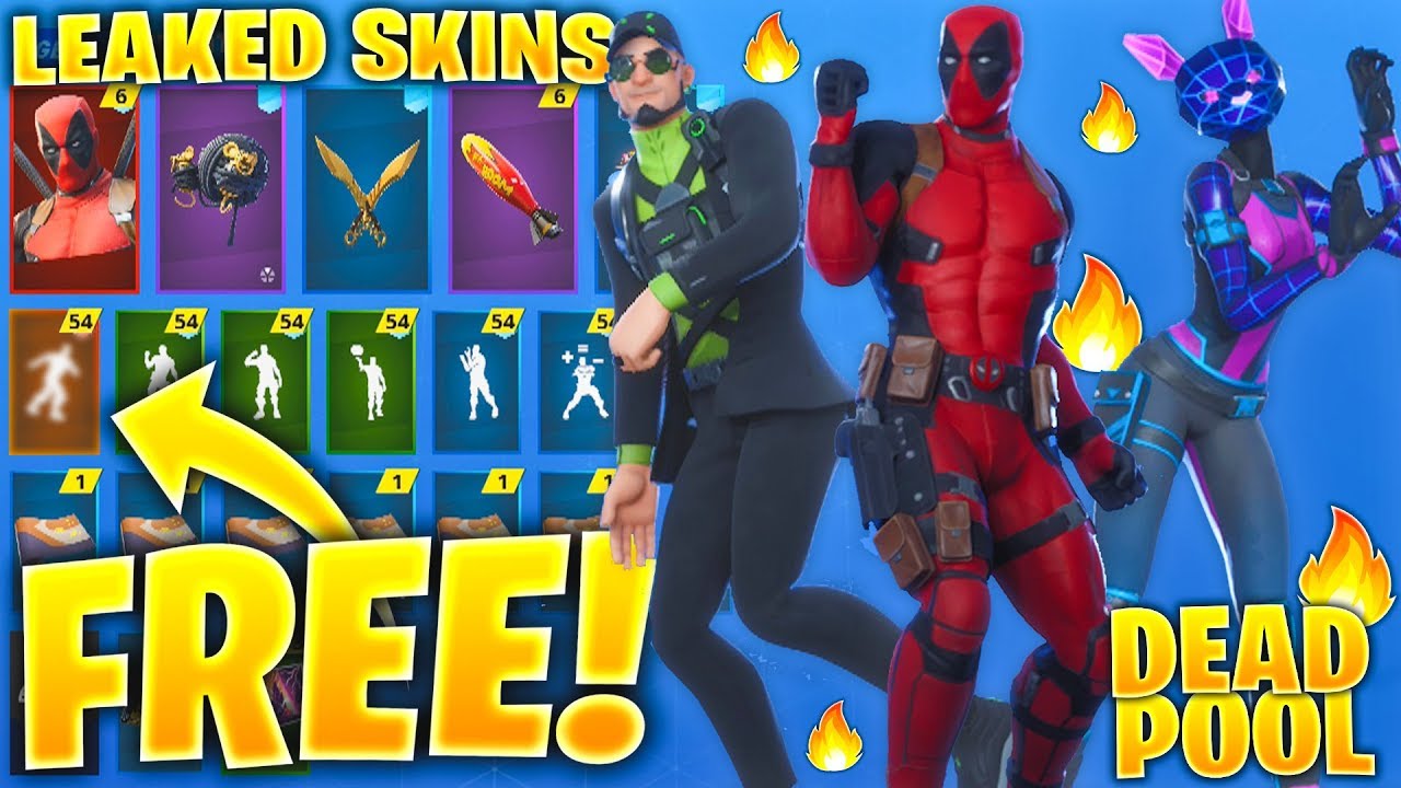 *NEW* All Leaked Season 2 Skins & Emotes..! *Deadpool* (Bunnywolf, LLion, Deadlock, Mystify)