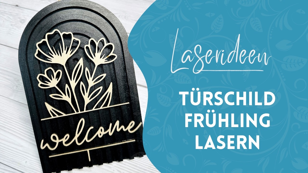 Edles Fr&uuml;hlings-T&uuml;rschild aus Holz 🌸✨ &ndash; Gelasert & liebevoll veredelt!