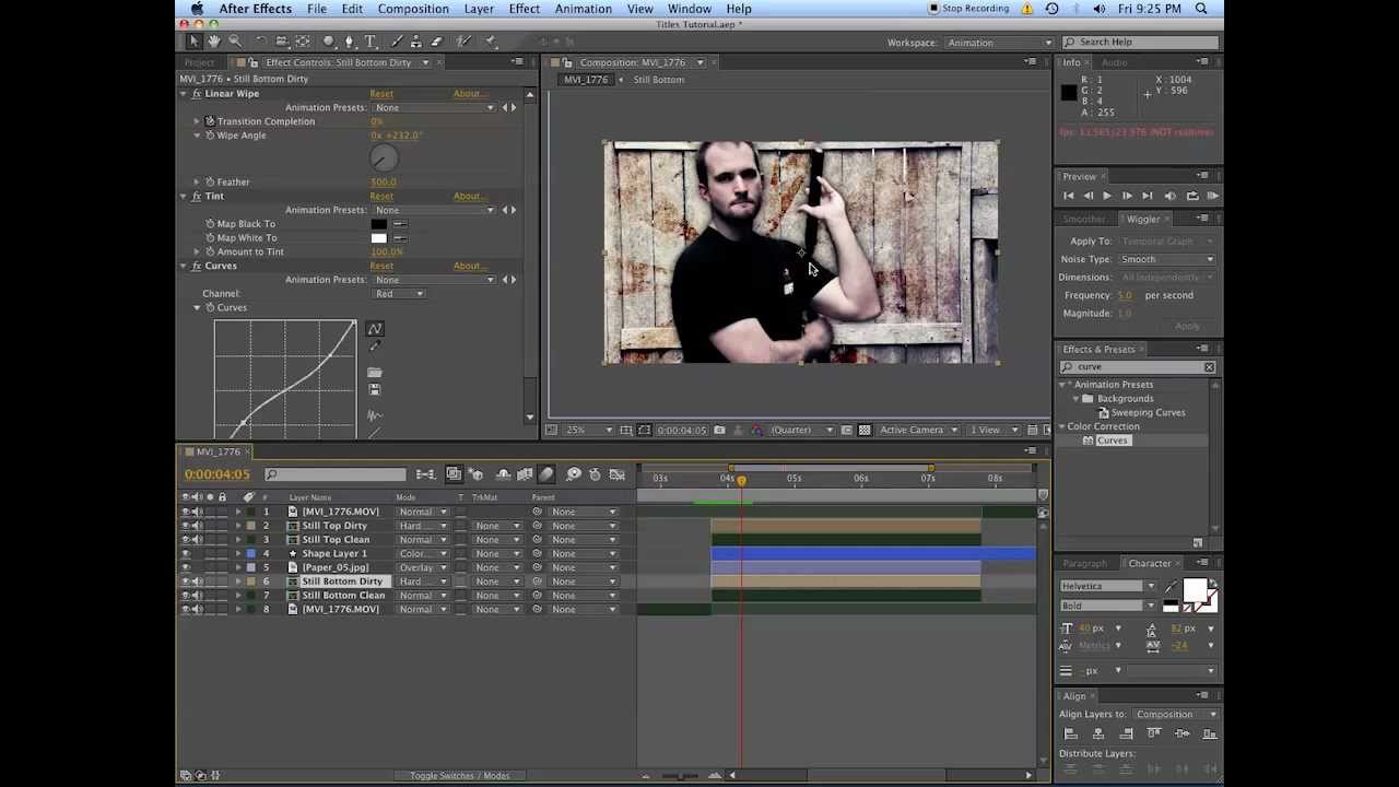 Freeze Frame Titles - Adobe After Effects Tutorial