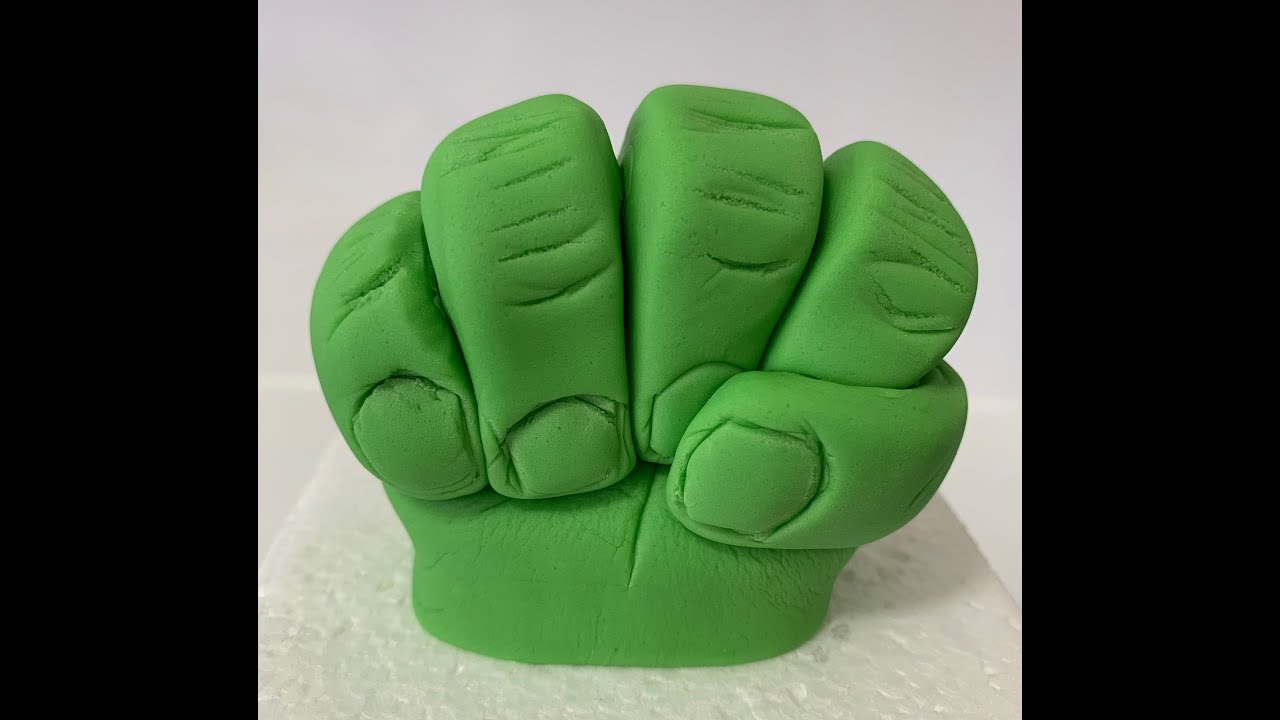 Fondant hulk fist - how to