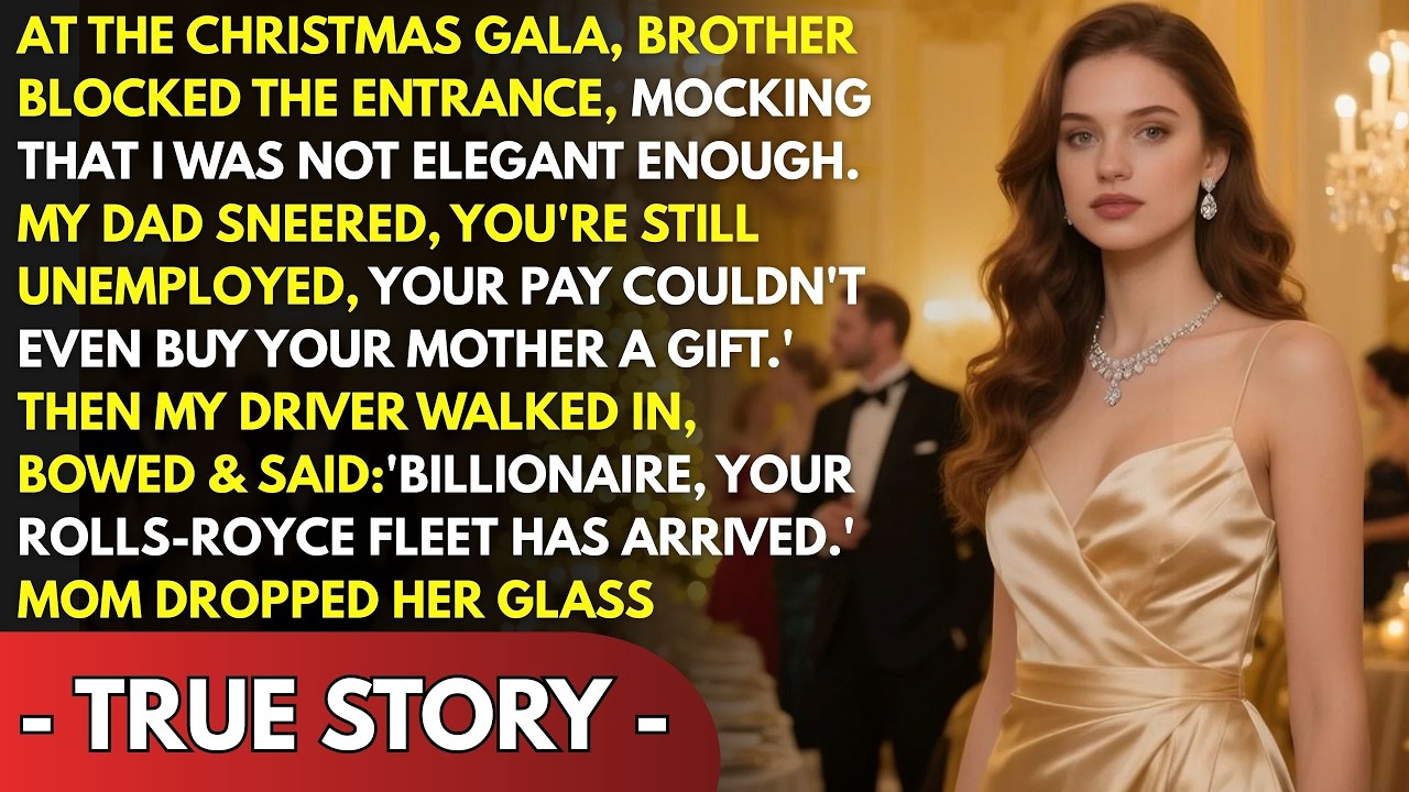 AT CHRISTMAS GALA, MY FAMILY MOCKED ME TOO BROKE FOR A GIFT—THEN THE DRIVER CALLED ME A BILLIONAIRE