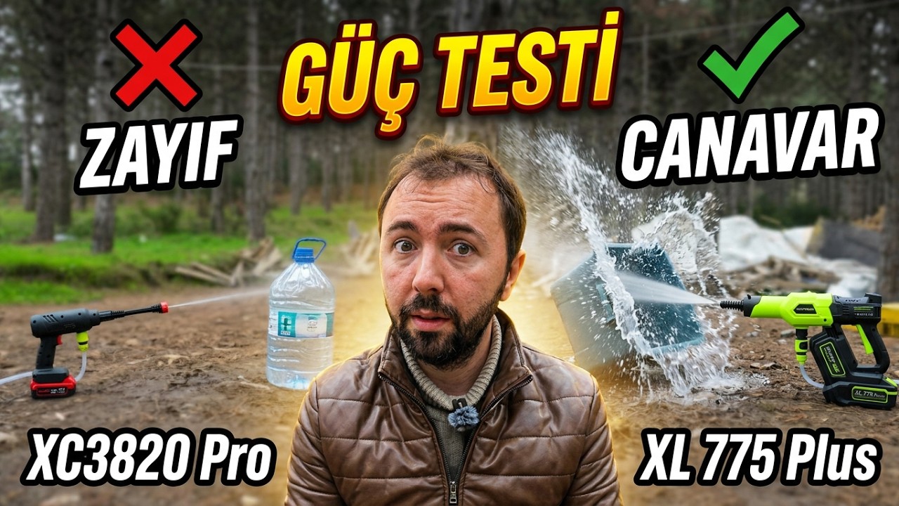 Şarjlı Oto Yıkamada Güç Testi | Bidon Devirme Challenge