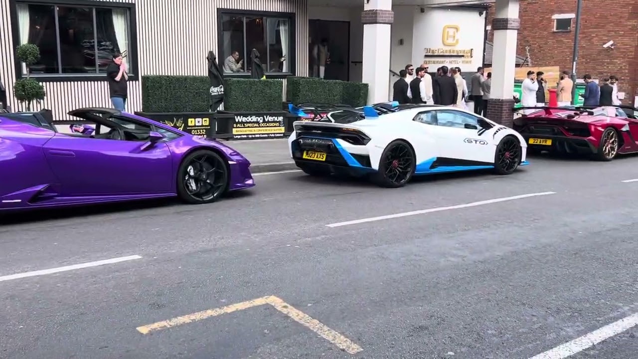 Derby, UK 🇬🇧 . Lamborghini’s at a wedding. ​⁠​@derbyshiretv @arishzayn06 @DeeMwango