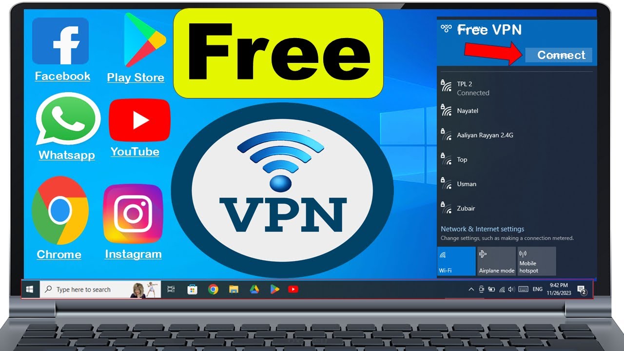 Laptop Me VPN Kaise Lagaye | Free VPN For PC | How to Add VPN on PC Windows