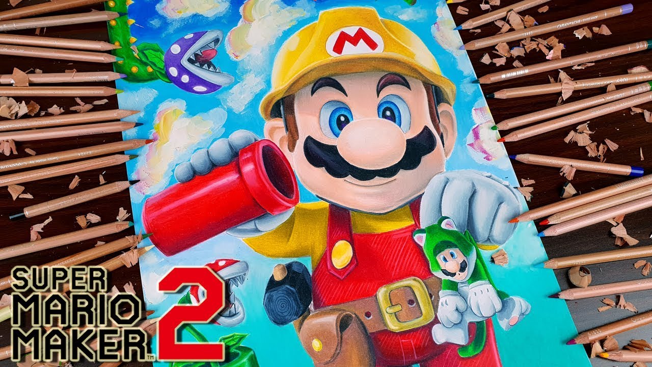 Drawing Super Mario Maker 2 - Nintendo Switch  Dibujando Super Mario Maker 2 / VideoGames characters