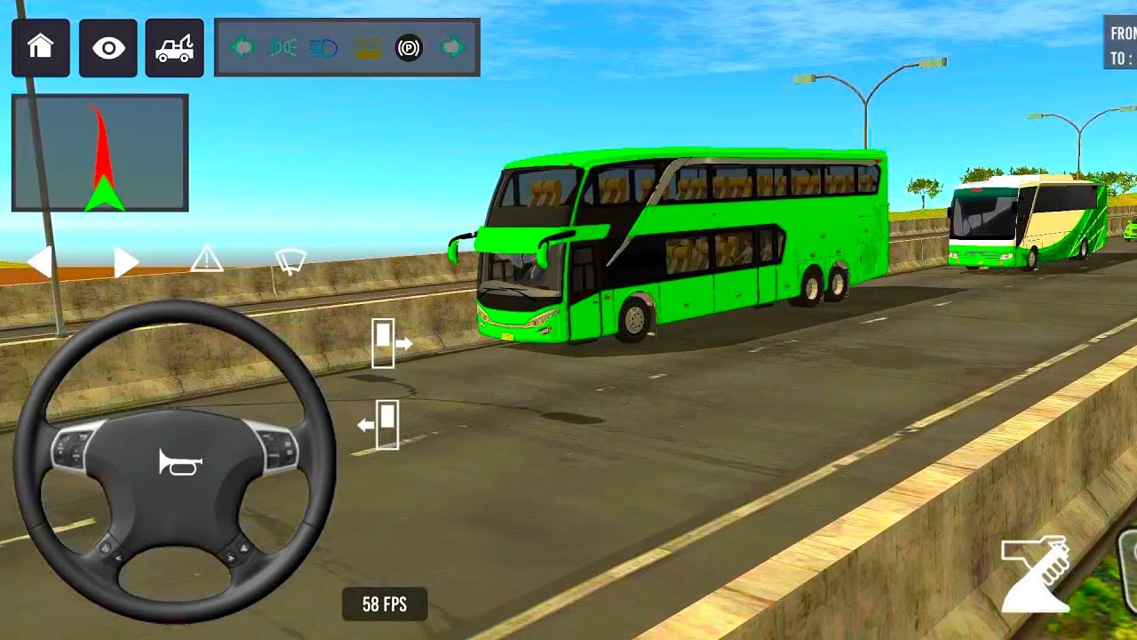 Indonesia Coach bus driving | Euro bus simulator 2025 Android gameplay #game 1 Part 55