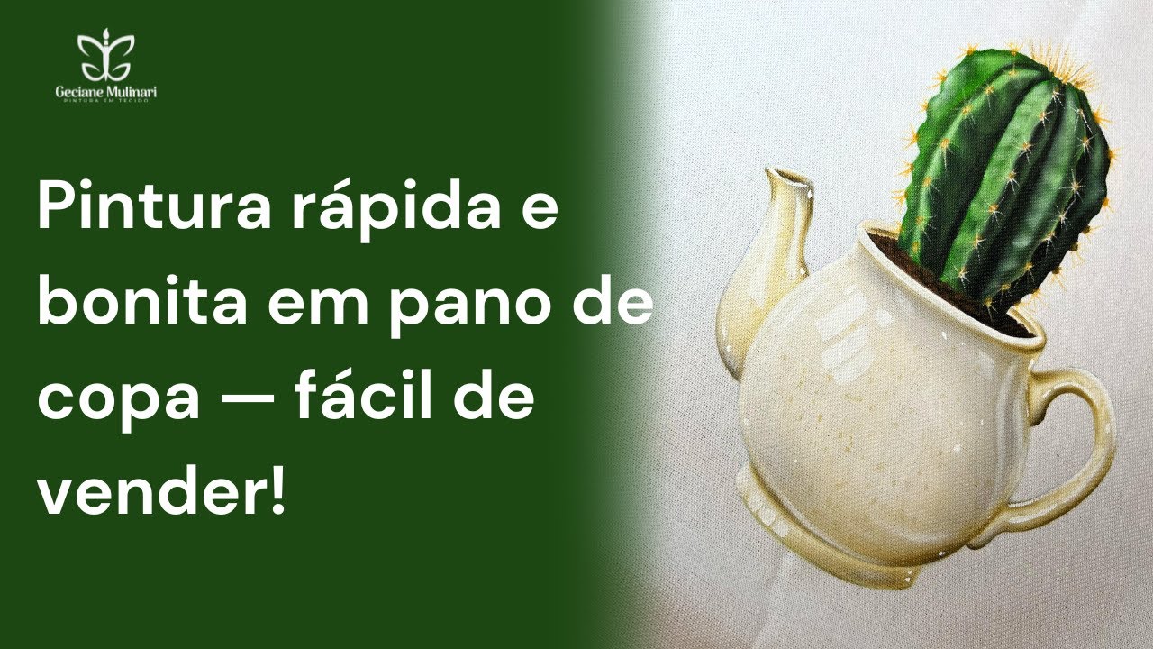 Pintura rápida e bonita no tecido — fácil de vender! Prof Geciane