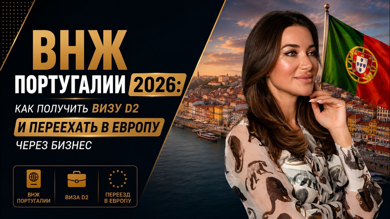 ВНЖ Португалии 2026: как получить визу D2 и переехать в Европу через бизнес