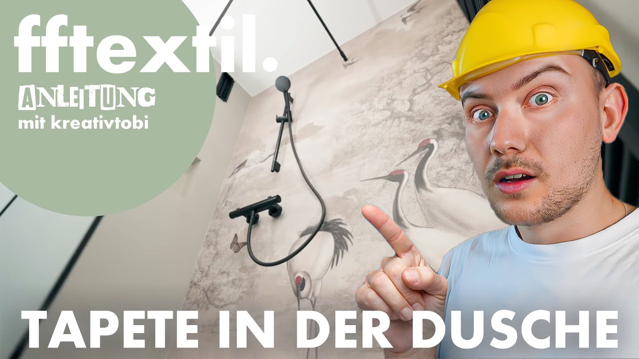 Funktionsflächentextil crocodile Montageanleitung über Fliesen in der Dusche mit @KREATIVTOBI  ✅
