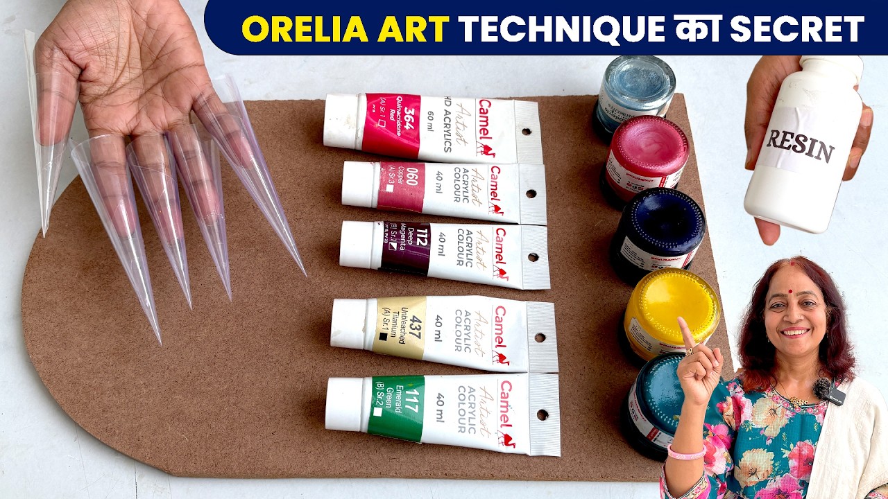 MDF Board पर Orelia Resin Art सीखने का आसान तरीका | Orelia Art Technique का Secret