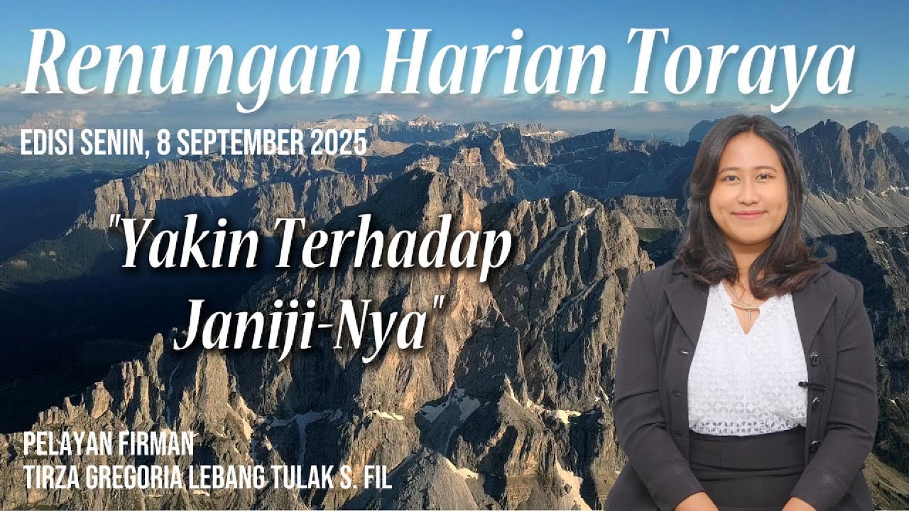 Renungan Harian Toraya | Senin, 8 September 2025