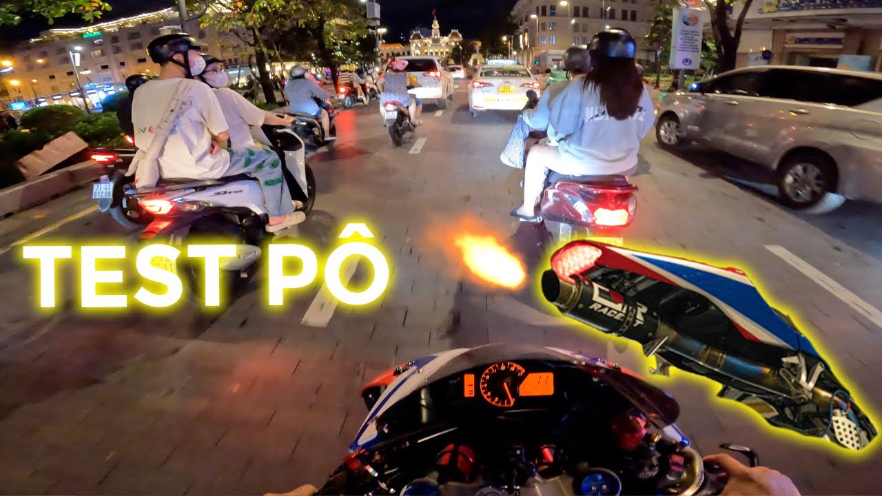 Cbr600rr Test Pô Ngoài Phố Đi Bộ|Honda Cbr600rr Racefit Fullsystem Exhaust Sound