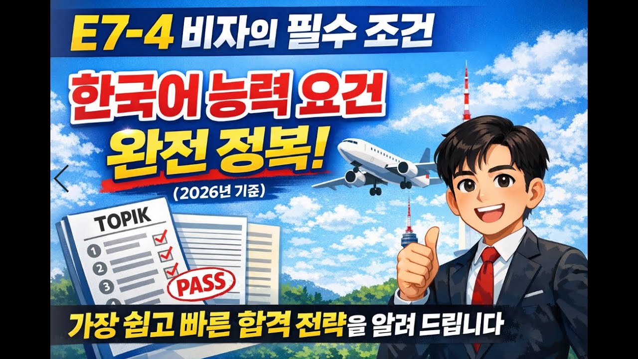 E7-4 비자를 받기 위한 '한국어 능력'