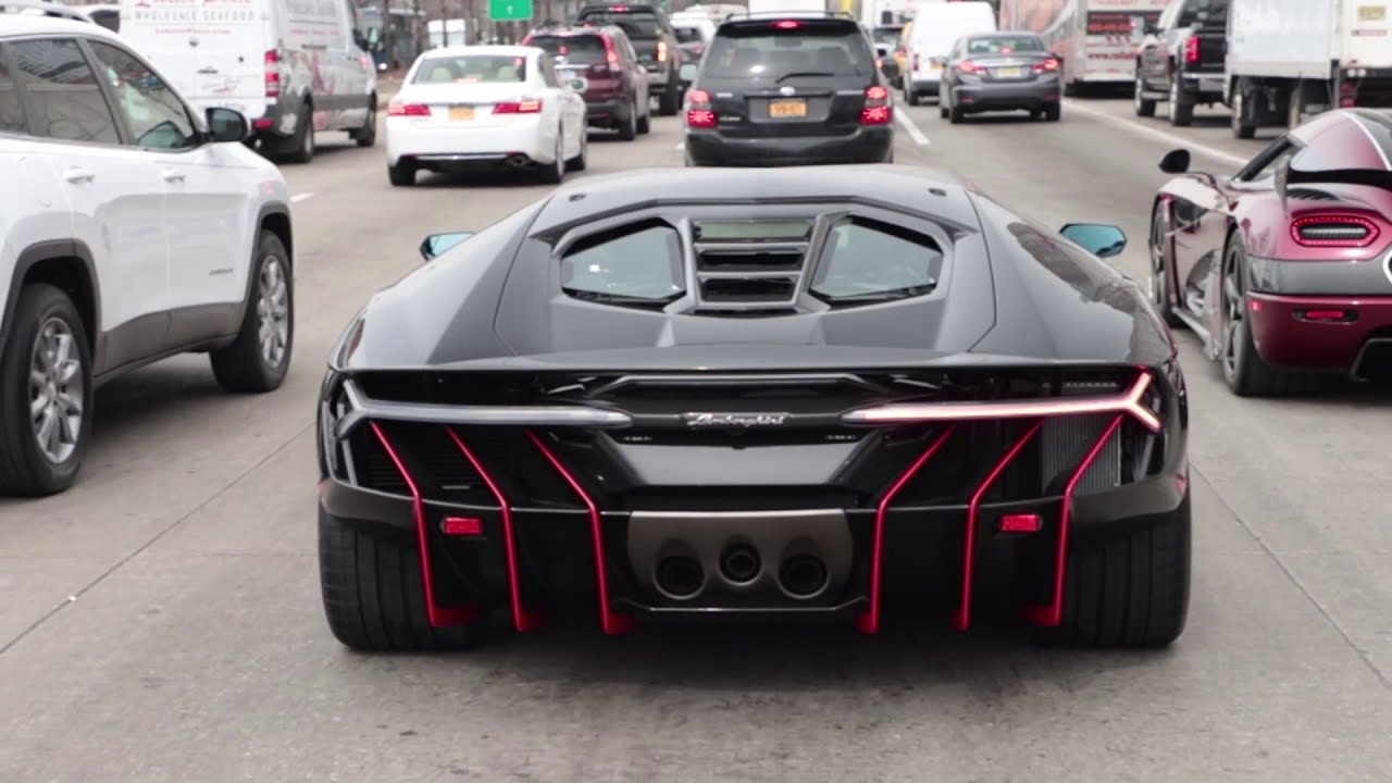 Following a Lamborghini Centenario in New York streets! Featuring Koenigsegg Agera!
