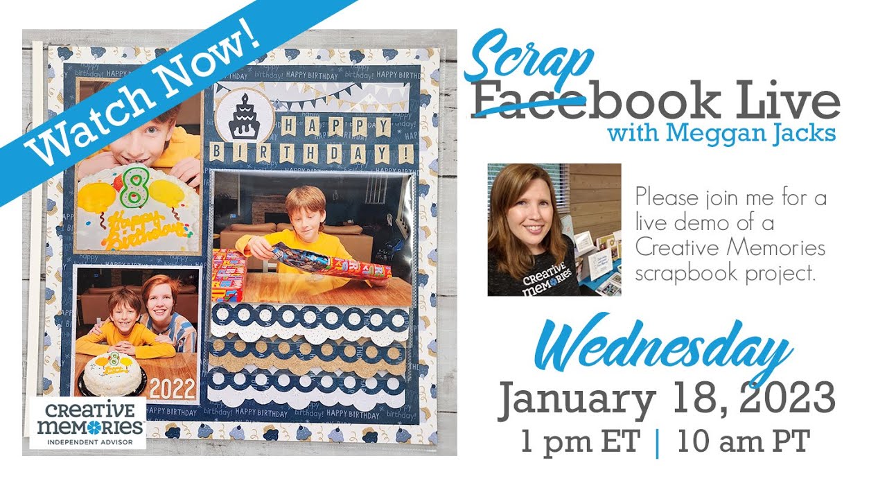 Creative Memories Peekaboo Pockets Waterfall Layout - Scrapbook Live with Meggan