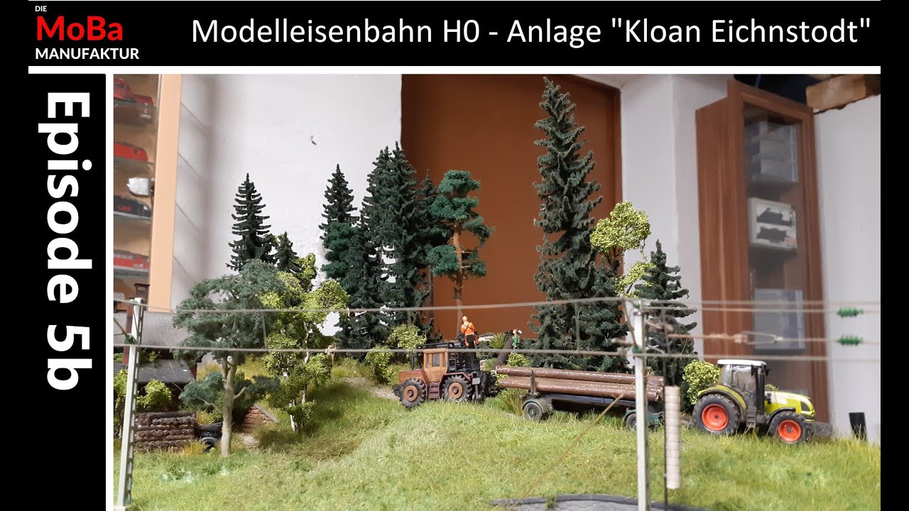 Modelleisenbahn H0 - WIR GESTALTEN den Wald und setzen Details Wanderer Forstarbeit Bau Roco Anlage