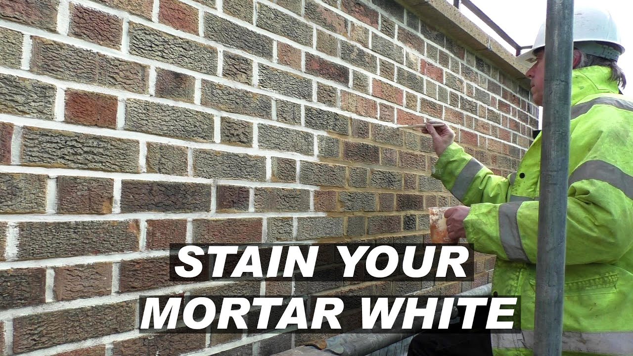 Tinting mortar joints white using Dyebrick Lightener brick stain