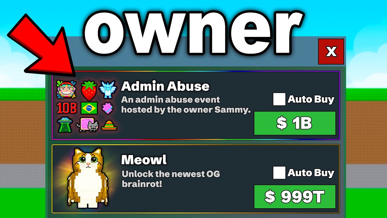 Starting Over But I Can Buy OWNER Upgrades!