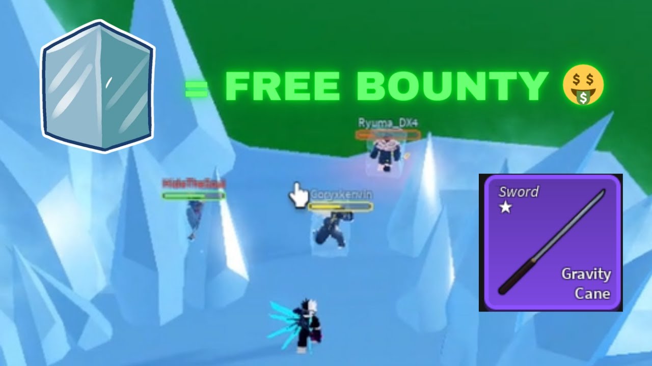 You want FREE BOUNTY? use ICE | Godhuman, Ice and Gravity Cane Combo in BLOXFRUIT / Bounty Hunting