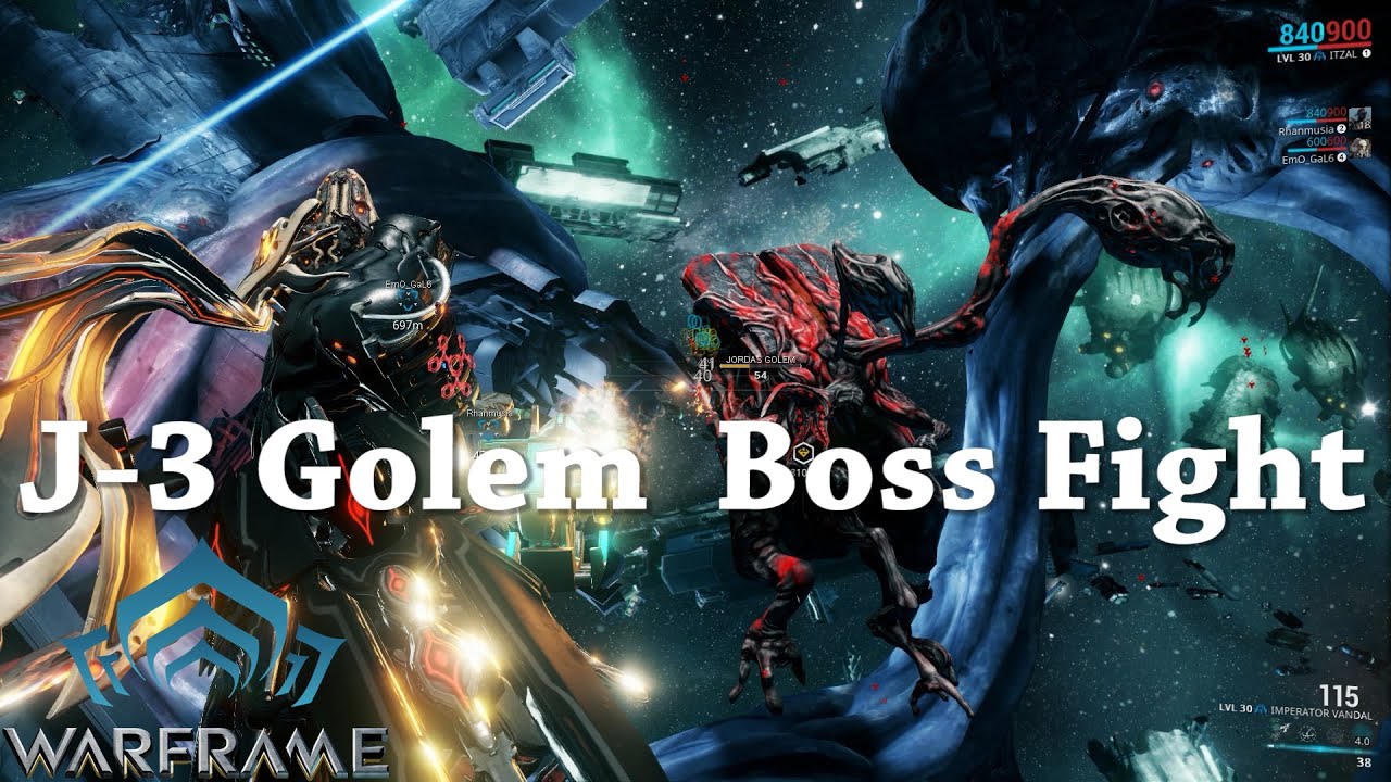 Warframe | J-3 Golem (Jordas Golem) Boss Fight