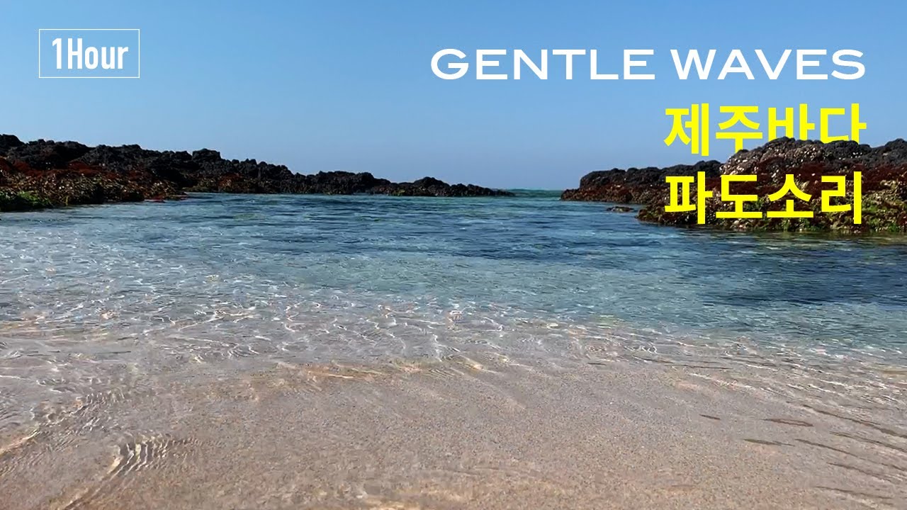 1시간 ㅣ 아름다운 제주 해변의 잔잔한 파도소리, 보글보글 물소리,  휴식과 안정을 위한 ASMR