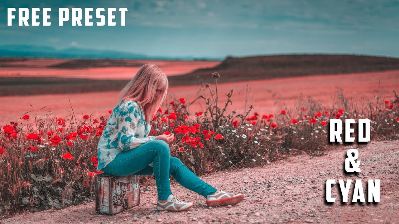 Photoshop Tutorial : RED AND CYAN Color Grading - FREE CAMERA RAW PRESET