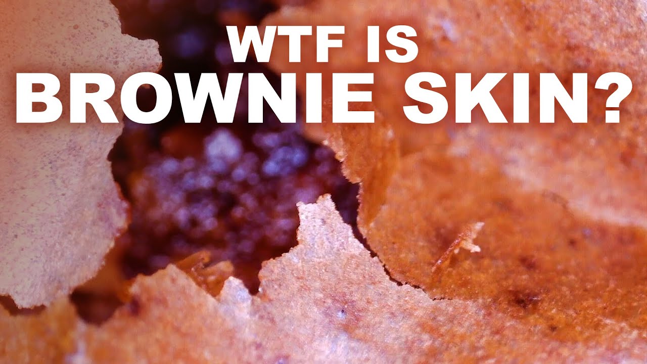 What is that glossy skin on brownies?