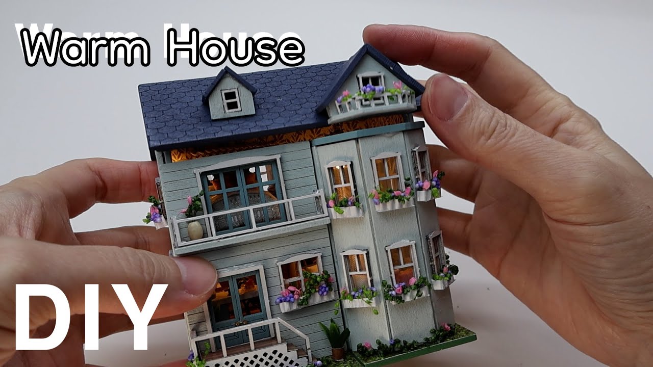 DIY Miniature Dollhouse Kit l Warm House l 따뜻한 집 l minirose 미니어처 miniature 쉽게 만들기