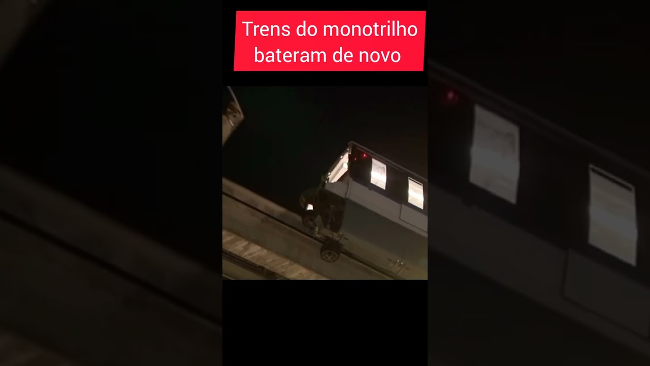 Veja o momento da batida trens linha 15 prata monotrilho