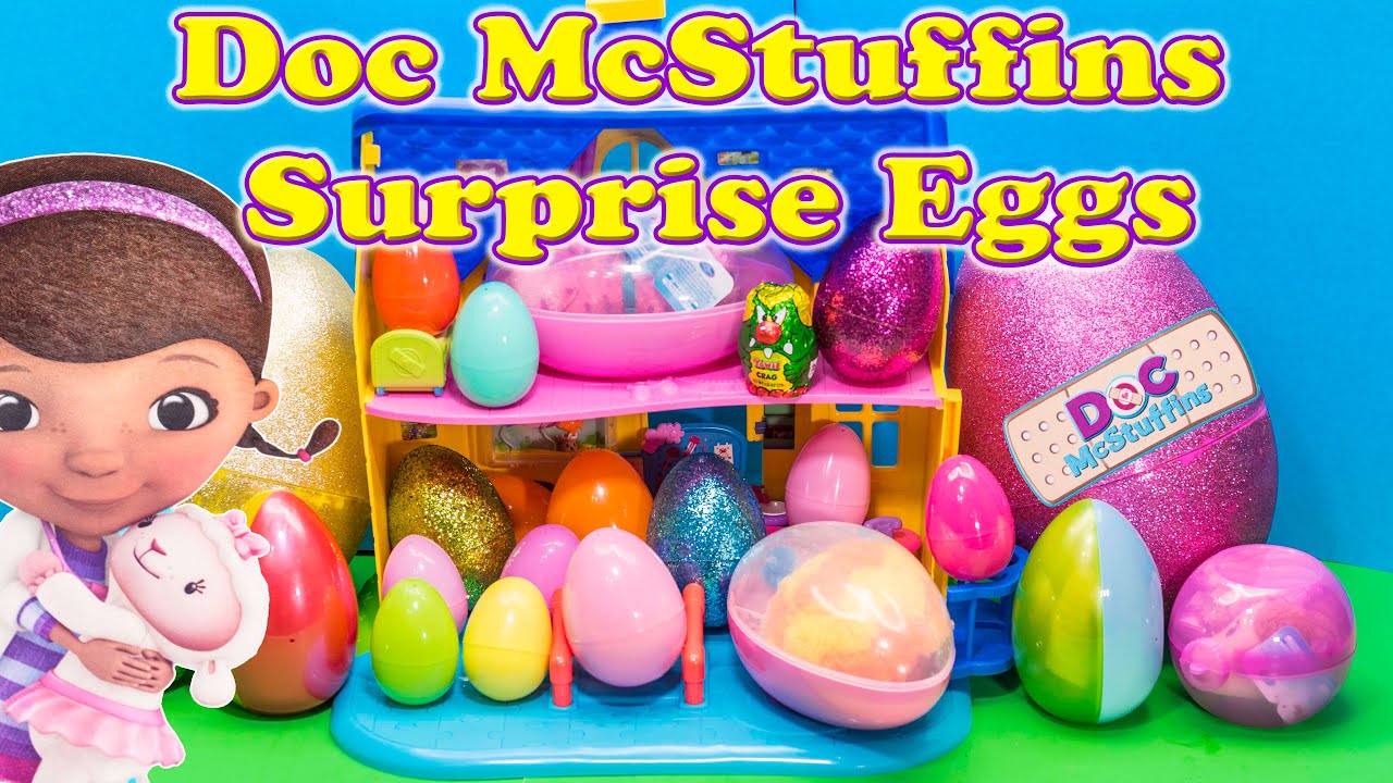 Opening Doc McStuffins Surprise Eggs With Paw Patrol Toys