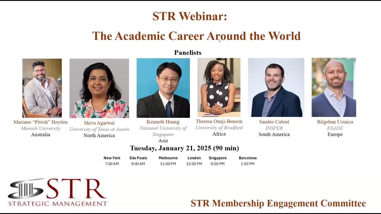STR Webinar: The Academic Career Around the World