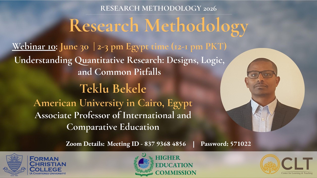 Webinar 10: Understanding Quantitative Research Designs, Logic, and Common Pitfalls | RM 2026