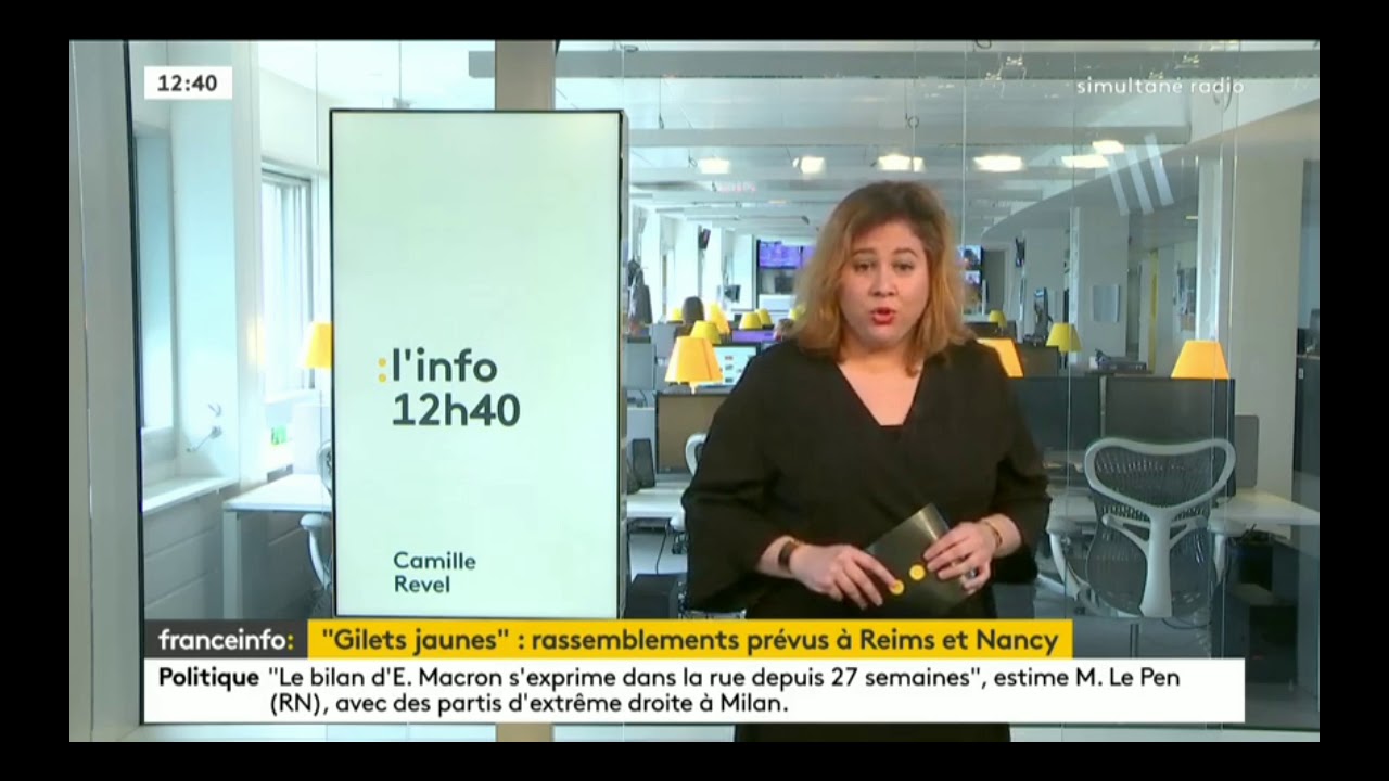 L'info a 12h40 avec Camille Revel