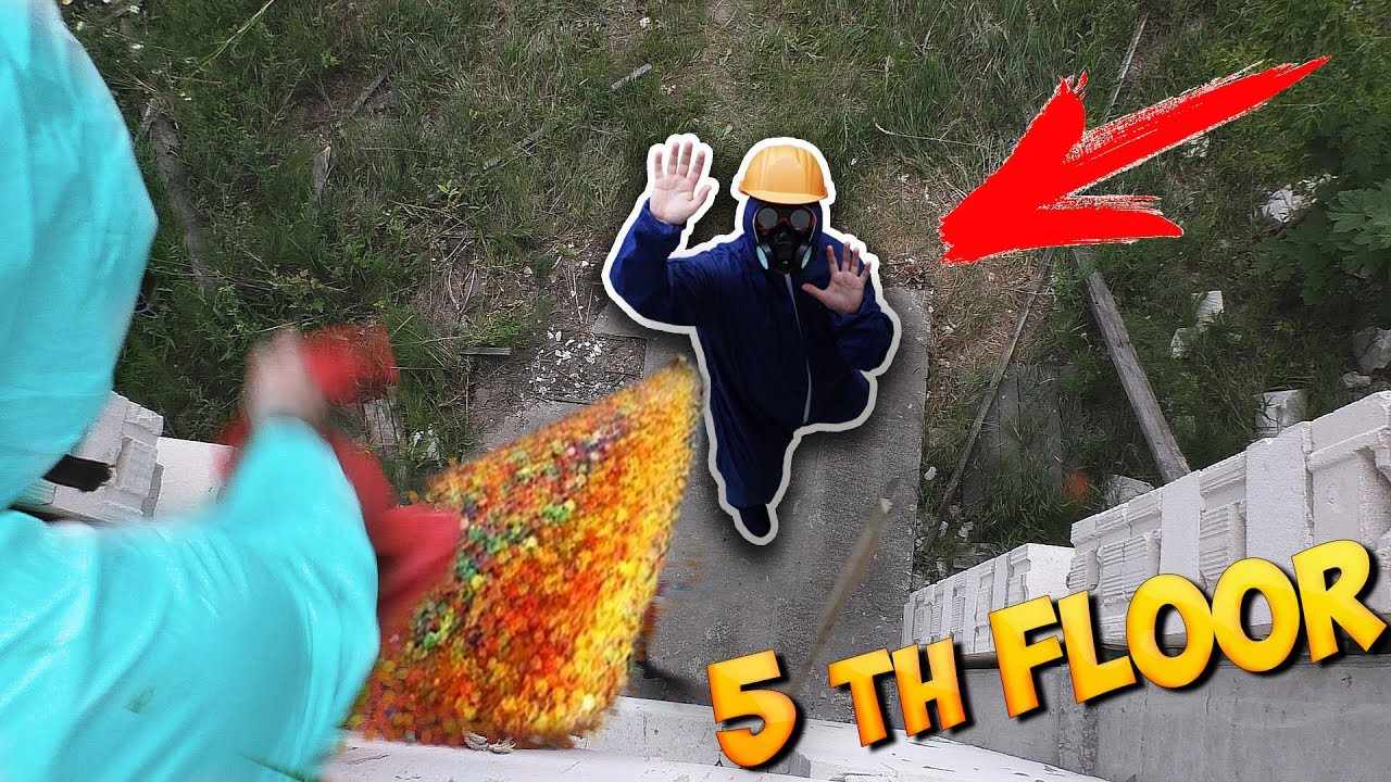 WHAT IF TO THROW 200 000 ORBEEZ STRESS BALL FROM 5TH FLOOR?!?
