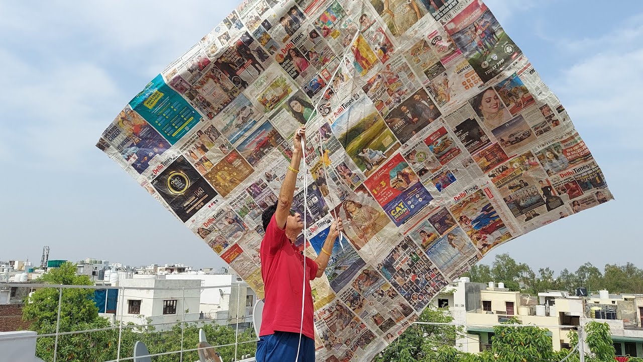 Making And Flying World's Biggest Newspapers Kite