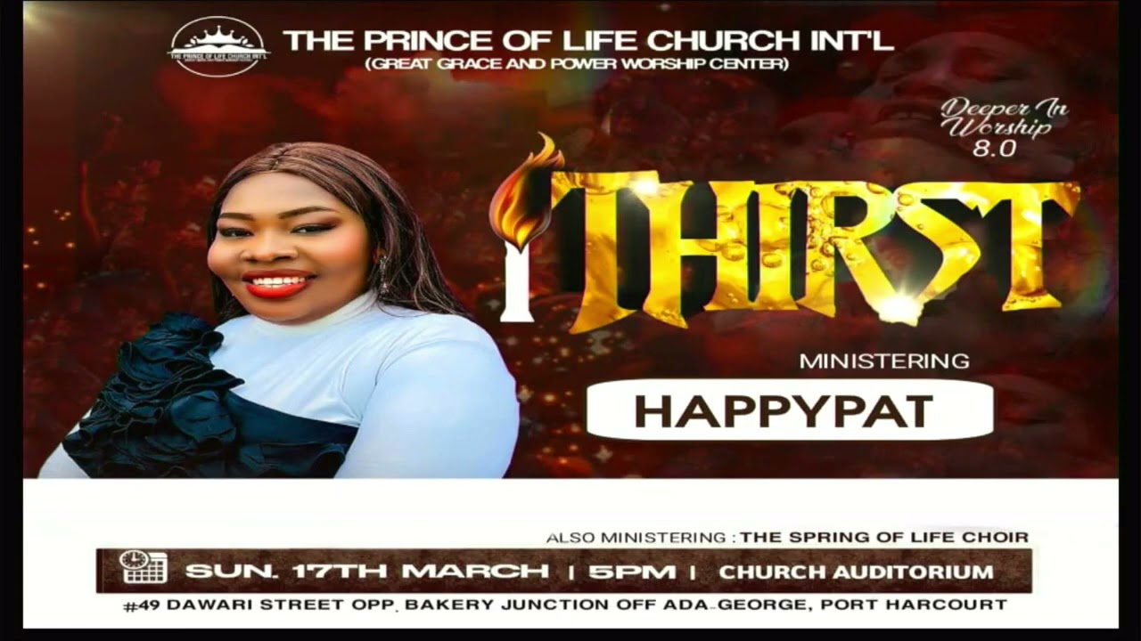 HAPPYPAT MINISTERING AT DEEPER IN WORSHIP CONCERT