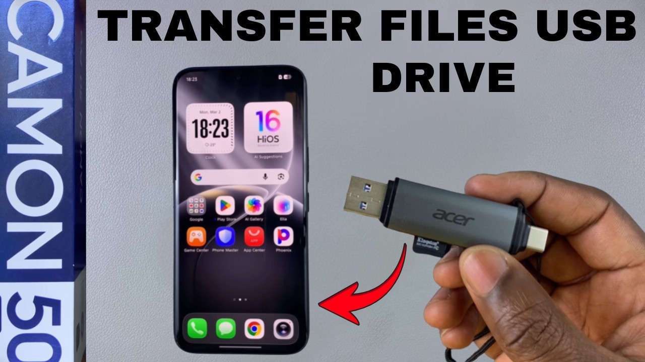 Как перенести файлы с USB-флешки на TECNO CAMON 50 Pro / 50 Ultra