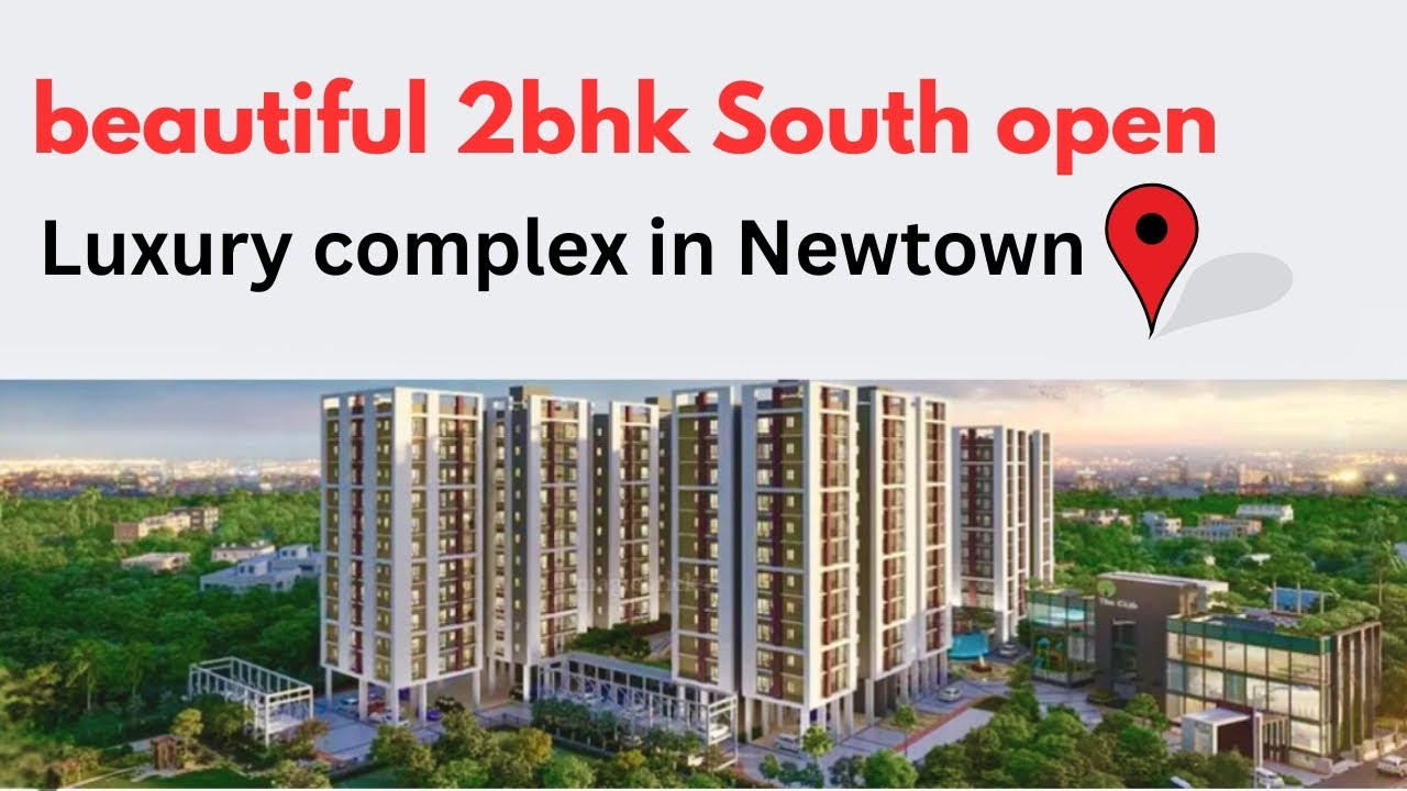 2bhk flat in luxury complex with modern amenities in Newtown Kolkata #2bedroom #2bhk 