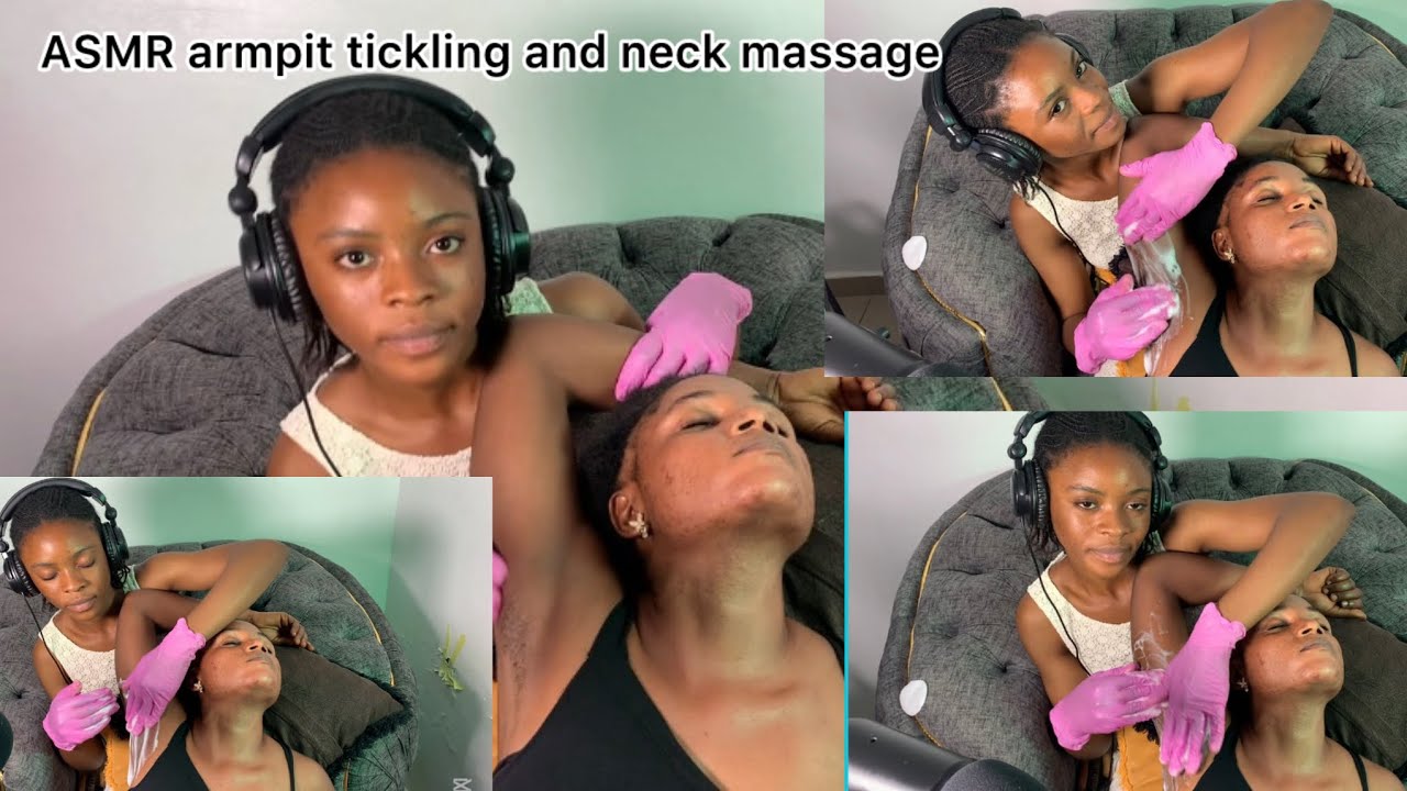 ASMR armpit ￼￼￼tickling and neck massage,for sleep