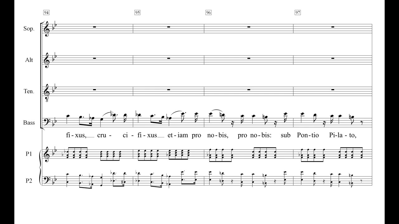 Messa di Gloria Puccini Nr. 3 Credo Einstudierung Alt