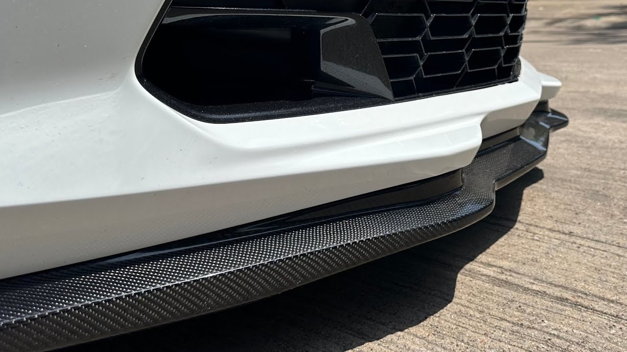 Installing New Carbon Fiber Front Splitter On My C7 Z06!