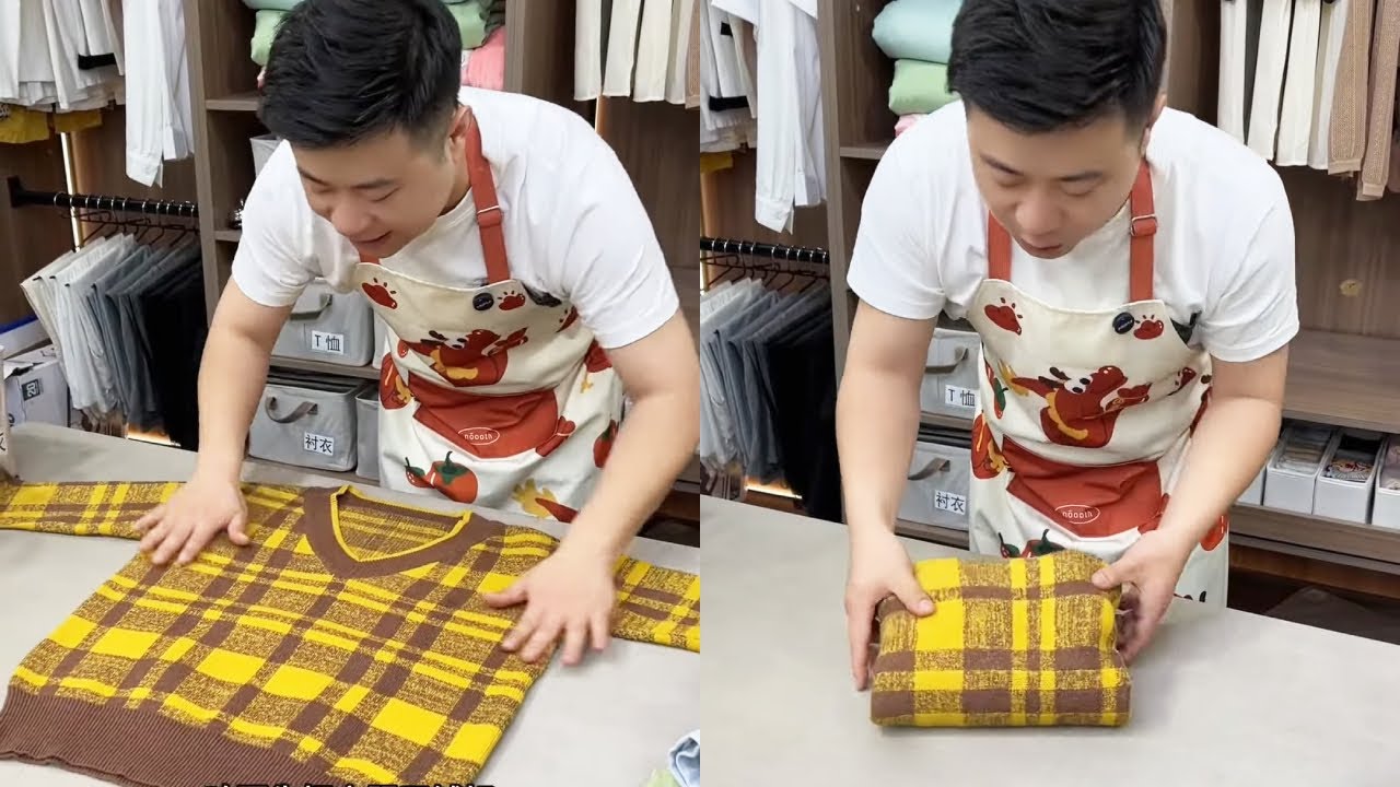 One-trick solution for storing thick sweaters丨厚手のセーターを収納するワントリックソリューション