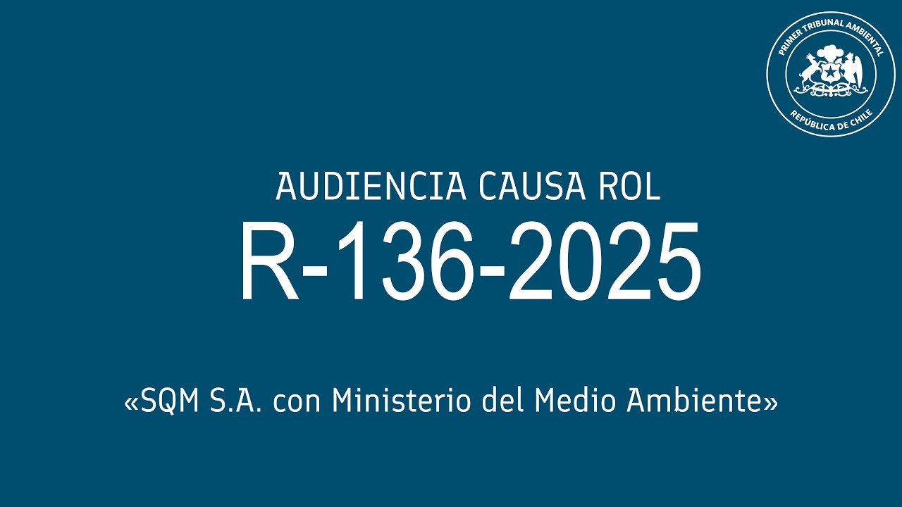 R-136-2025: «SQM S.A. con Ministerio del Medio Ambiente»