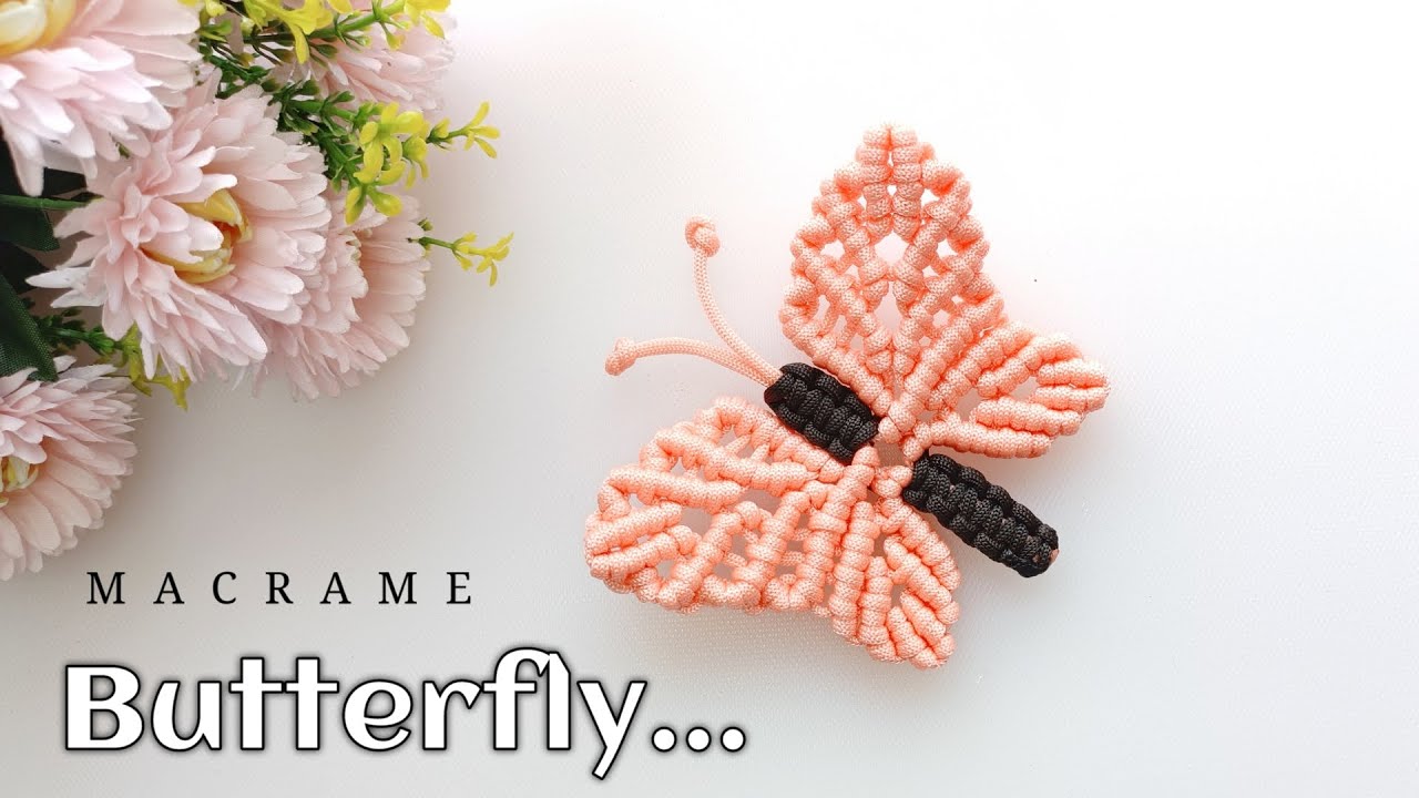 Macrame Butterfly Keychain | Macramé Animals | Macrame Butterfly Tutorial